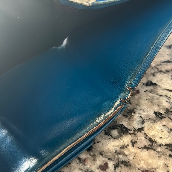 LV Blue Epi Double Snap Wallet - Picture 6 of 13